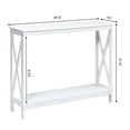 thumbnail image 4 of Giantex  Console Table, Sofa Side Table w/Heavy-Duty Support & X-Shaped, Narrow Accent Entryway Table, White, 4 of 8