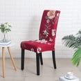 thumbnail image 3 of Chair Covers for Dining Room 6 Pack Dining Kitchen Chair Cover Set of 6,Stretchable Parson Chair Covers Slipcover(6 Pack,Printed Flower Pattern), 3 of 6