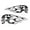 Black, variant on jiaping Flame Decals Stickers 34 . 2x12 . 8cm Gas Tank Motorcycle Custom Black