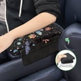 thumbnail image 6 of Renewold Dragonfly Flower Colorful Car Center Console Armrest Cover Soft Armrest Cover Lid Non-slip Middle Console Cover with Side Storage Pocket for Car Seat Organizer Universal Fit, 6 of 9