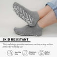 thumbnail image 2 of Non Slip Grip Socks, PUTUO Cotton Yoga Pilates Hospital Fitness Sports Socks for Women and Men with Grips, 4 Pairs, Size 11-13, 2 of 7