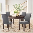 thumbnail image 6 of AFO Mid-Century Dining Chair with Solid Wood Legs, High Back Seat for Dining Room, Kitchen and Café, Set of 6, Gray, 6 of 6