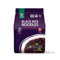 GloryLand Black Rice Noodles (6 Bags) Gluten Free & Only Two Ingredients, No Additives