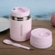 thumbnail image 5 of Recipiente térmico portátil de acero inoxidable de 800 ml para almuerzo, color rosa, 5 of 15
