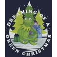 thumbnail image 2 of Junior's The Muppets Dreaming of a Green Christmas  Cowl Neck Sweatshirt Navy Blue 3X Large, 2 of 4