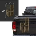 thumbnail image 2 of Freedom Distressed American USA US Flag Truck Tailgate Vinyl Decal Sticker fits most Pickup Trucks U.S. Decal for Liberty, Independence, Self-determination, Autonomy (11" x 20", Light Brown), 2 of 8