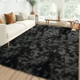 thumbnail image 2 of HOMERRY 5ft x 8ft Shaggy Area Rugs for Bedroom Living Room Fluffy Rug Plush Decorative Rug for Indoor Home Floor Carpet, Tie-dye Gray/Black, 2 of 7