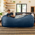 thumbnail image 6 of Jaxx 7 Foot Giant Bean Bag Sofa, Navy, 6 of 6
