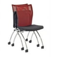 thumbnail image 4 of Safco Valore High Back Training Chair - Black Foam Seat - Red Back - Steel, Chrome Frame - High Back - Four-legged Base - 2 / Carton, 4 of 6