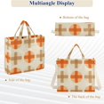 thumbnail image 6 of FORMRS Womens Corduroy Tote Bag Crossbody Shoulder Handbag with Pocket, Beige Geometric Pattern, 6 of 7
