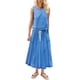 thumbnail image 1 of Conjunto de falda de algodón de 2 piezas, sin mangas, drapeada, para mujer, 1 of 5
