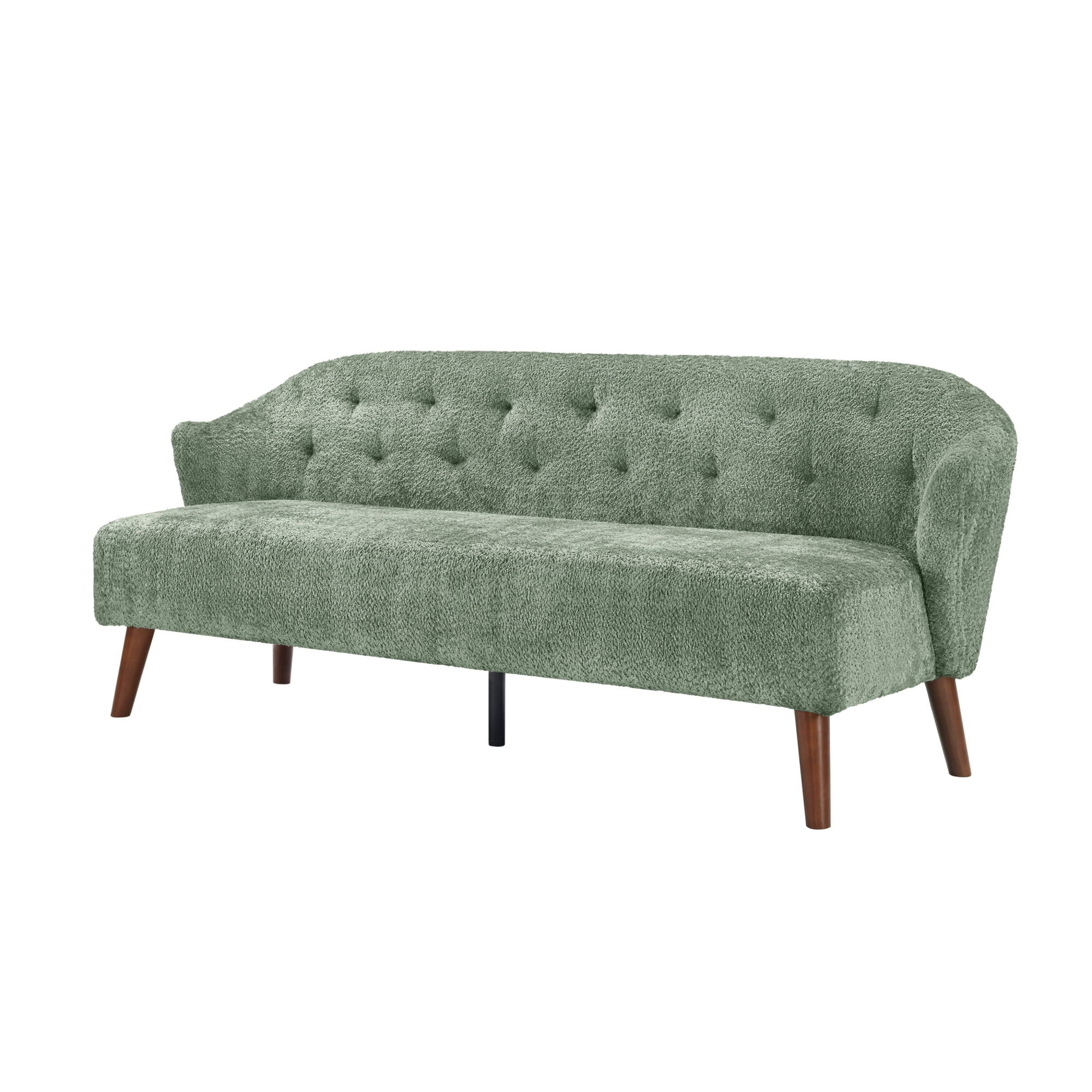 Leumius 73.6" 3-Seater Sofa, Modern Tufted Upholstered Couch Comfy Upholstered Sofa for Living Room, Apartment, Green