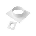 AFQH Plastic Air Duct Connector Flange Panel Dryer Vent Wall Plate Duct