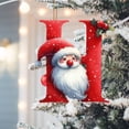 thumbnail image 4 of yulier 26 Initial Letter Christmas Ornaments, Red Personalized Christmas Initial Ornaments with Santa Claus, Christmas Tree Decoration Hanging Pendant Xmas Gifts for Kids Family, 4 of 4