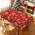 thumbnail image 5 of Nanqianyi Christmas Waterproof Red Tablecloth,Star Snowflake Rectangle Table Cover For Dining Party Decor,60"x120", 5 of 6