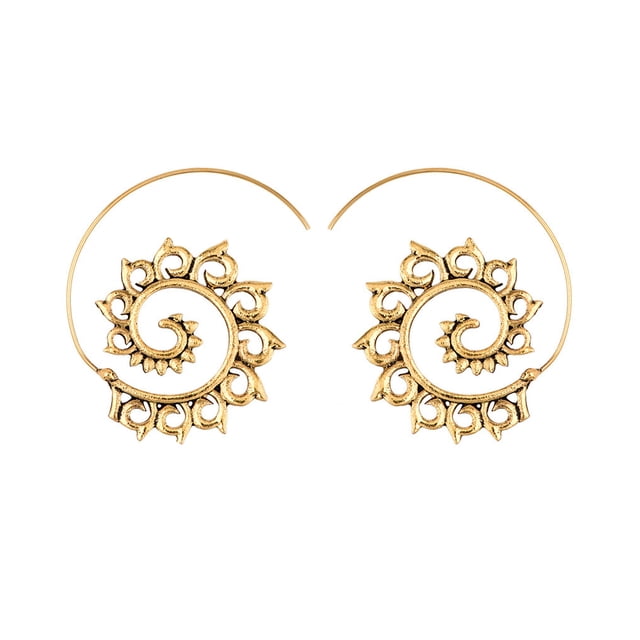 Minnieouse Pendientes circulares en forma de remolino, decoraciones para mujer, colgante para colgar en la oreja, suministro de joyería, accesorios Ropa, zapatos y accesorios Miscelánea Tipo 1 Minnieouse AP010228-01