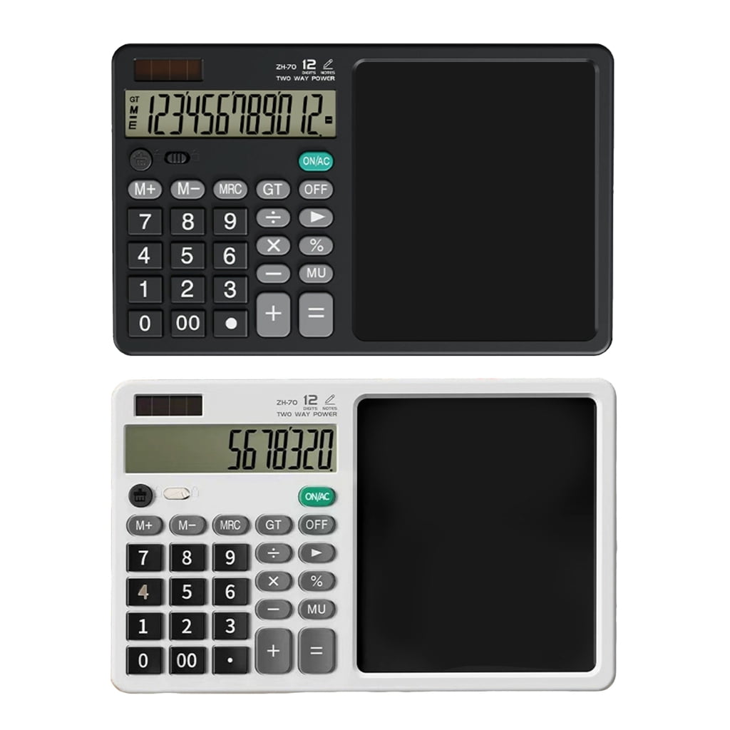 WINDLAND 2 In 1 Calculator And Writing Pad With Large Screen Solar Battery Powereds