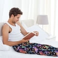 thumbnail image 4 of Goofa Colorful Animals Pattern Printed Soft Pajama Pants for Men, Wide Leg Comfy Casual Lounge Yoga Pants-XX-Large, 4 of 9