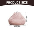 thumbnail image 3 of Dienrx Bean Bag Chair Memory Foam Bean Bag Chairs for Teens with Filling Round Bean Bag Chair for Living Room Bedroom College Dorm Reading Chair Pink, 1*Sofa Cover, 3 of 7