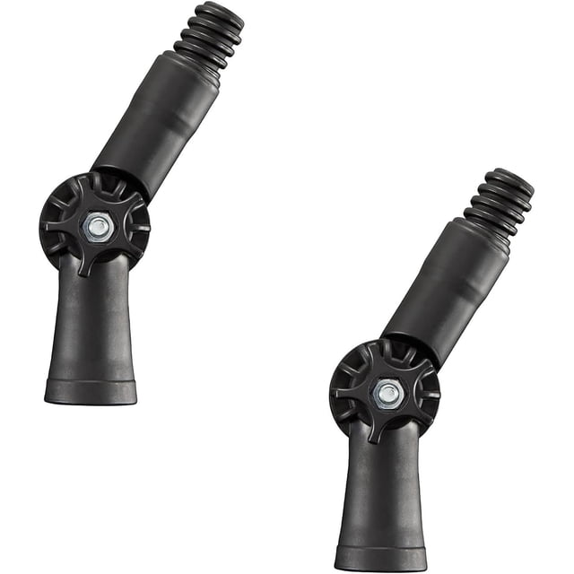 2 PCS Angle Adaptor for Threaded Extension Pole Rotatable Angle Adaptor Attach to Microfiber Duster Painter Brush Squeegee, Black