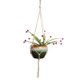 thumbnail image 1 of Bewildely Soporte para Macetas Cuerda Colgante Plantas Tejidas a Mano Cesta Colgante Bolsa de Red Jardín y Patio blanco 1 capa de algodón 122cm, 1 of 6
