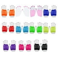 thumbnail image 3 of sweethay Guantes sin dedos para mujer, accesorios Emo, cómodos agujeros para los pulgares, actividades al aire libre, regalos, buena guantes y mitones Rosa claro corto, 3 of 6