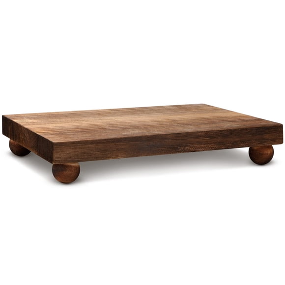Jabonera de cocina con pedestal de madera Amyhill, color marrón oscuro