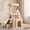 Beige, variant on Cat Tree, Multi-Level Cat Tree Tower, Indoor Activity Center with Sisal Scratching Posts, Condos, Plush Perches, Hanging Cat Toys, Gray