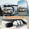 thumbnail image 4 of 360 Rotation Caravan Trailer Car Towing Mirror Adjustable Tow Duals Mirror Extension Strap Rear View Side Spots Blind Mirror 2Pcs, 4 of 5