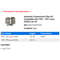 thumbnail image 2 of Automatic Transmission Filter Kit - Compatible with 1992 - 1997 SC400 4.0L V8 1993 1994 1995 1996, 2 of 2
