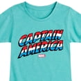 thumbnail image 3 of Marvel Captain America - Logo Type - Toddler and Youth Girls Fitted Short Sleeve Graphic T-shirt, 3 of 5