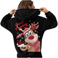thumbnail image 1 of Sudaderas con capucha navideñas para mujer, sudaderas con capucha de manga larga a la moda con gráfico de alces bonitos, sudaderas informales Fridja FKASFK5465, 1 of 5