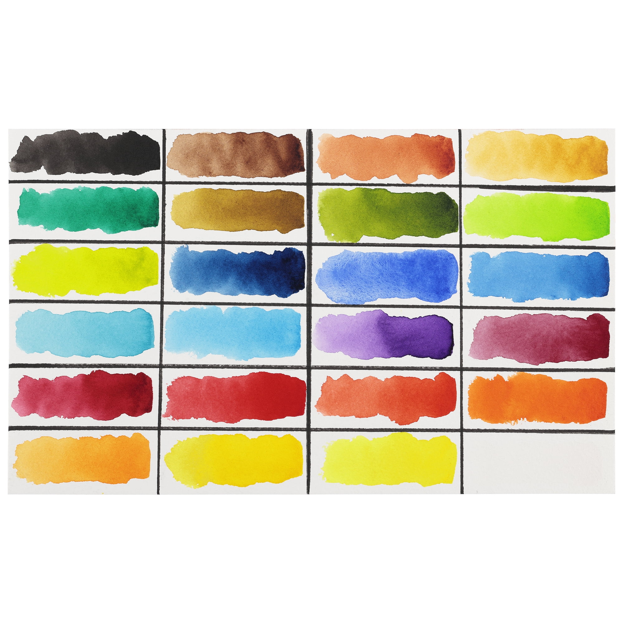 Creative Mark Globetrotter Watercolor Wristbands - Beautiful Watercolor Palette Held on Your Wrist! - Pan Set of 24