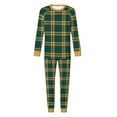 thumbnail image 5 of Afuyipoi Christmas Pajamas Men, Homewear Plaid Print Two-Piece Set Themed Pajamas Green S, 5 of 5