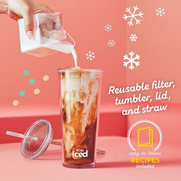 Mr. Coffee Single Serve Iced Coffee & Pod Free Hot Coffee Maker +Filter  +Tumbler