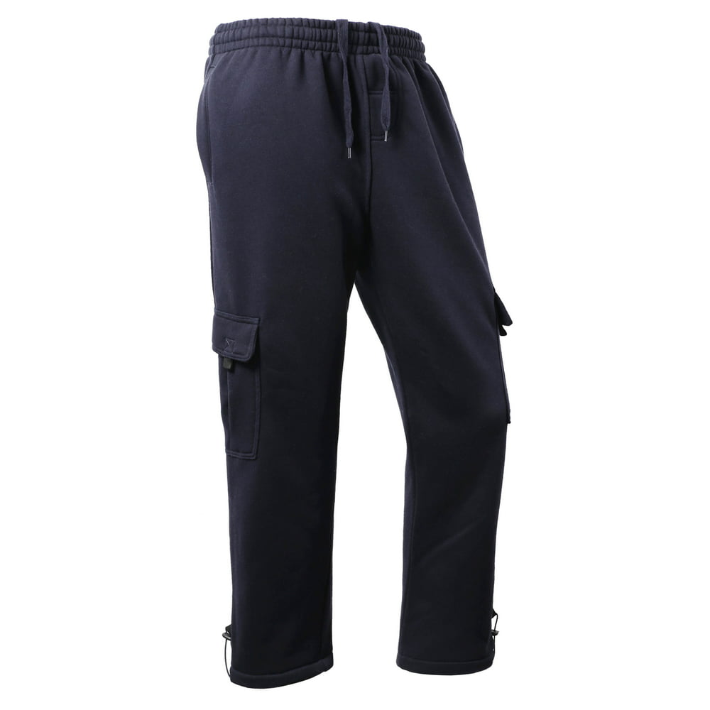 Hat and Beyond - Men's Utility Heavyweight Fleece Cargo Sweatpants with ...
