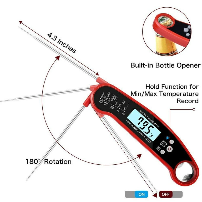 BoxLegend Wireless Meat Thermometer Bluetooth Meat Thermometer Smart Food  Thermometer with 165 ft Range 