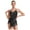 Black, variant on Xnihocha Women Lyrical Latin Dance Leotard Spaghetti Straps Ballroom Salsa Dance Bodysuit for Performance Black XXL