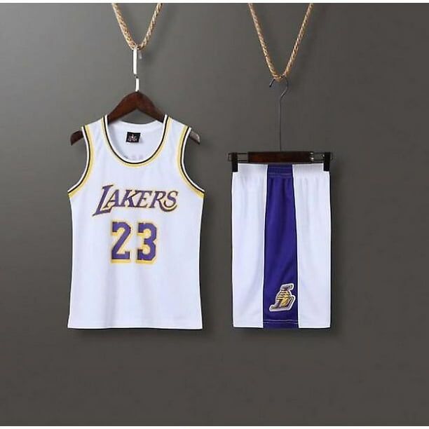 Lakers 23 Lebron James Jersey No.23 Conjunto de uniforme de baloncesto Ninos Adultos Ninos Blanco S 120 130 cm Sincero Electronica Walmart en linea