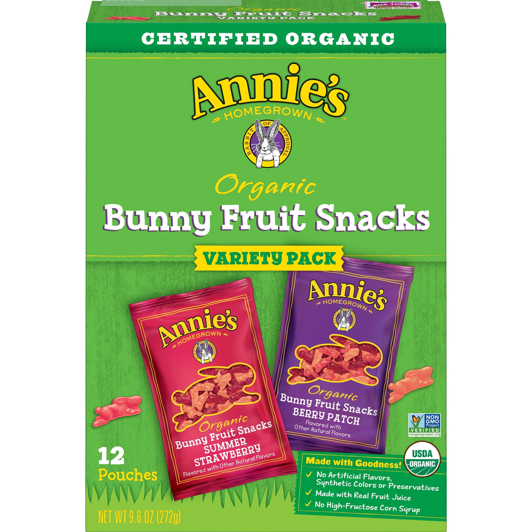 Annie's Organic Fruit Snacks, Variety Pack, 12 Count