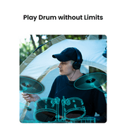 AeroBand Electronic Drum Set PocketDrum2 MAX(2025 Version), Air Drum Sticks & Pedals & Bluetooth Adapter, 8 Tones and USB Midi(Earphone Included)
