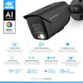 thumbnail image 3 of Amcrest 4K IP PoE AI Camera UltraHD 8MP Security Outdoor Camera, FOV 129°, 49ft Color Nightvision, Human & Vehicle Detection, IP67 Weatherproof, 4K (3840x2160) @15fps, Black, IP8M-2796EB-AI, 3 of 9