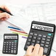 thumbnail image 2 of Black Voice Calculator 12 Digit Desktop Office Finance Accounting Tool With Large Buttons Solar Battery Dual Power For Students Black, 2 of 5