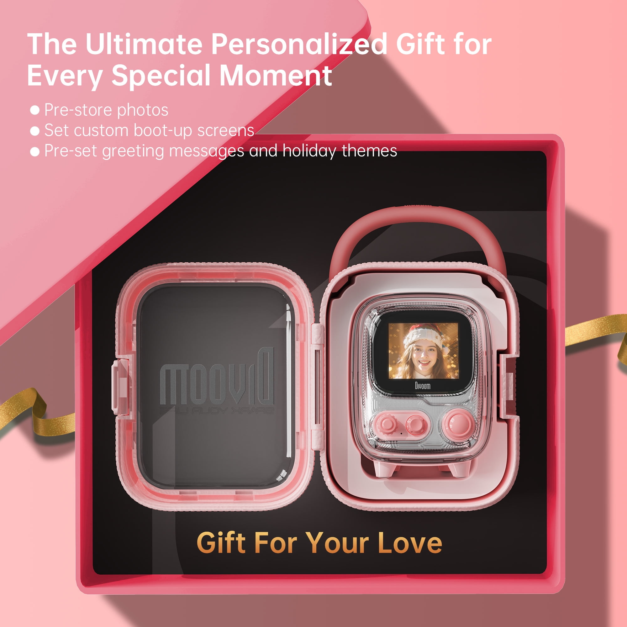 〇Th1006 未使用 Divoom Tiivoo-2 ピンク f37edc68-8f03-4114-8f7d-