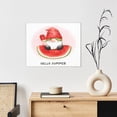thumbnail image 6 of Picia Watermelon Gnome Pattern Decorative Picture – Unique Wall Art, Modern Canvas Print for Trendy Interiors (Horizontal), 6 of 6