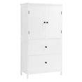 thumbnail image 3 of Gzxs Bathroom Cabinet, Storage Cabinet with 2 Drawers & 2 Doors & Adjustable Shelf, Kitchen Pantry Cupboard, for Living Room, Dining Room, Entryway, 23.6"L x 11.8"W x 43.3"H, White, 3 of 10