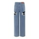 thumbnail image 3 of Jean Pants for Women with Holes cintura alta, rasgados, ajustados, a la , para correr al libre (Blue, S), 3 of 5