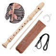 thumbnail image 5 of Qi Mei 8-hole German Style Soprano Descant Recorder Flute With Cleaning Rod Finger Rest Strap Pu Storage Bag, 5 of 5