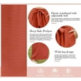 thumbnail image 5 of Peignoir pour Femme Léger à Manches 3/4, Robe de Chambre Kimono à Col en V, Longue Tenue de Nuit, Corail Rouge, 5 of 5