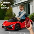 thumbnail image 6 of Best Choice Products Kids 12V Ride-On Car Officially Licensed Lamborghini Revuelto w/ Remote, LED Lights - Red, 6 of 9